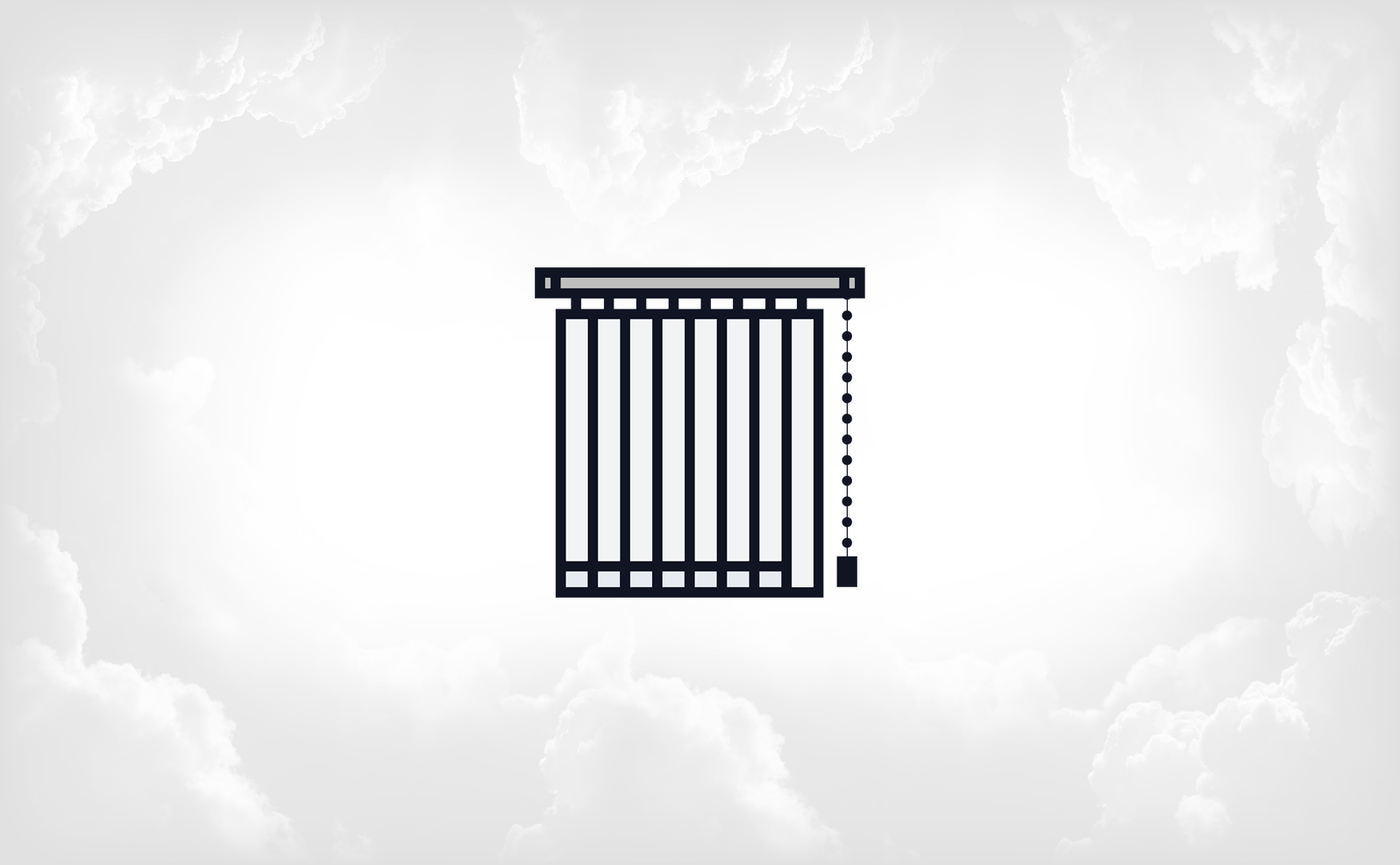 Banner Clouds Icon - Vertical Blinds